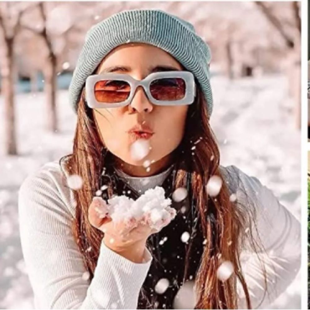 Baby Blue Chunky Square Sunglasses